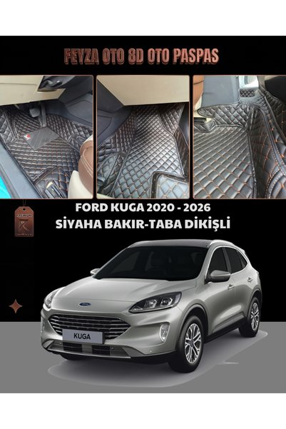 FEYZA OTO FORD KUGA SERİSİ 2020 - 2026 ARASI 8D PREMİUM KAYMAZ TABAN ARACA ÖZ...