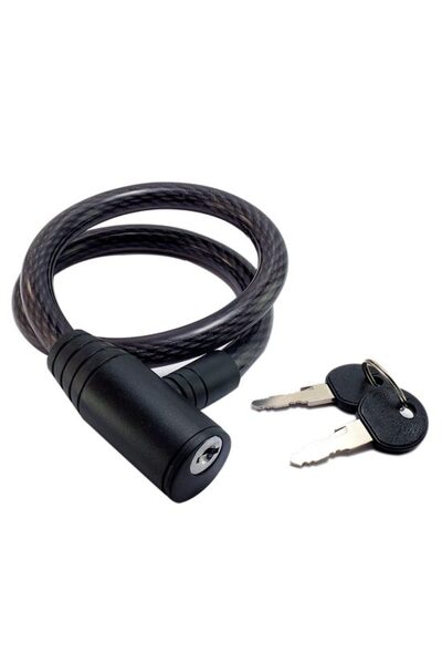 Solplant Lacat antifurt pentru bicicleta, cablu din otel acoperit in PVC 12x6...