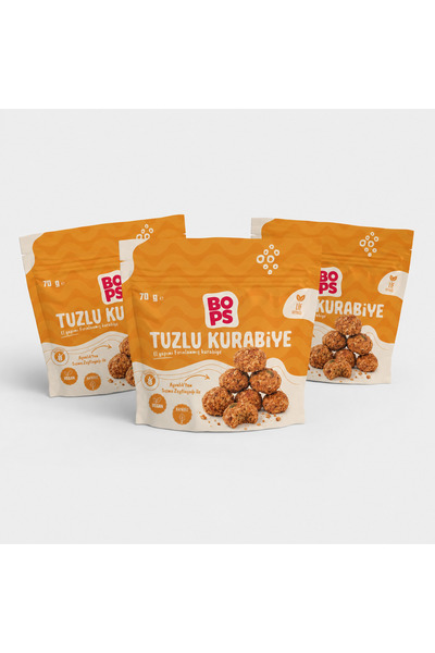BOPS 3’lü Tuzlu Kurabiye Paketi - 3 x 70 g