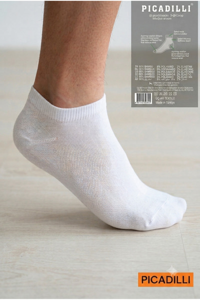 Picadilli Bamboo Flat Booties White 6 Pieces Comfortable Flexible Does Not Cause Sweaty Feet