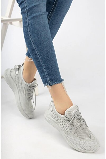 Papuçsepeti Papuç sepeti 062 knit comfortable lightweight women's casual snea...