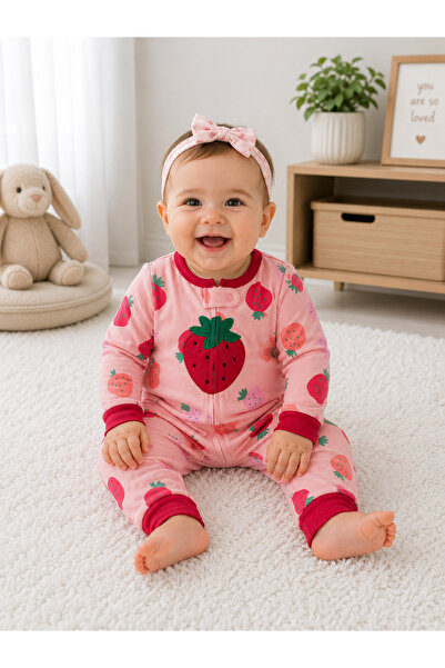 greenmoss Cute Character Series Baby Girl Zippered Jumpsuit