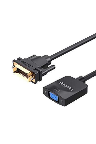 Veggieg محول DVI 24+1 إلى VGA محول صور عالي الدقة 1080P 60 هرتز