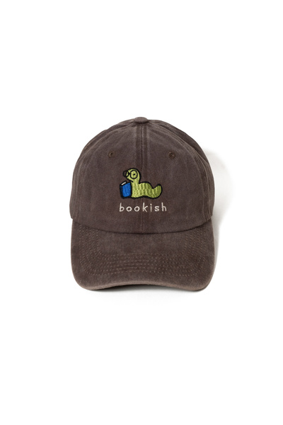 Nome Studio Nakışlı Şapka Kahve Üzerine Renkli Nakışlı Şapka Worm Kitap Kurdu...