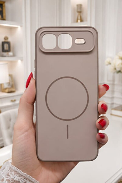 CaseTechnoo İnfinix Smart 10 Plus Uyumlu MagSafe Görünümlü Soft BTU Silikon K...