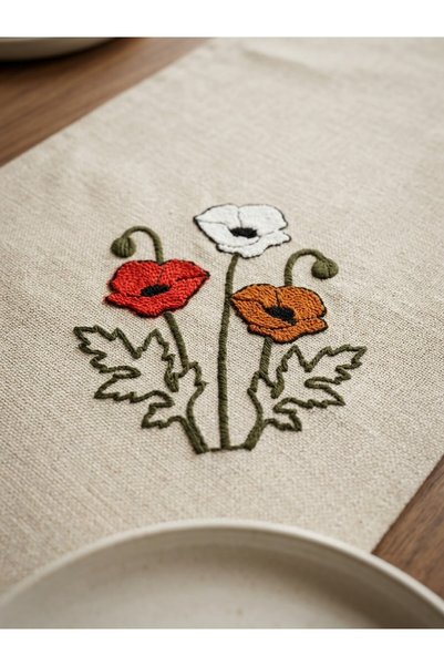 Miabella Home Ranner Embroidered Decorative Runner Kitchen and Dining Table Decor
