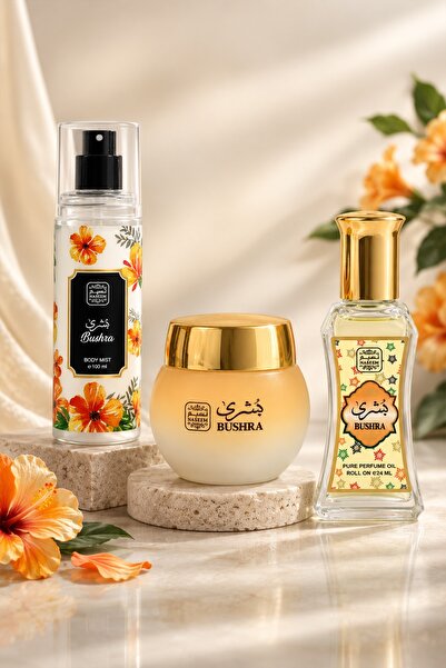 Naseem Bushra Unisex Fragrance Combo | Body Mist 100ml + Mukhamria 25ml + Rol...