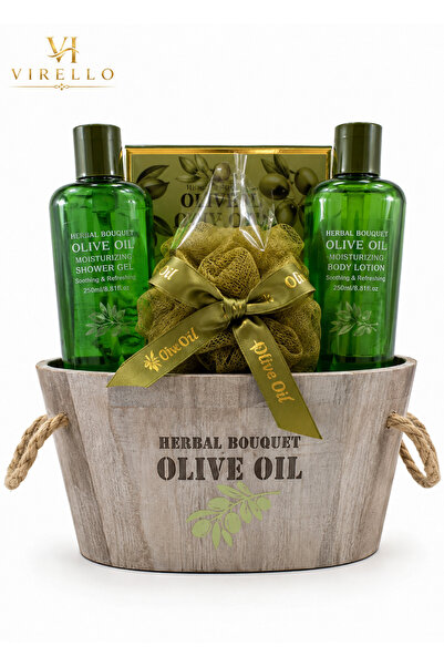 Virello Set cadou Herbal Bouquet Olive Oil, 5 piese, îngrijire corp, cu ulei ...