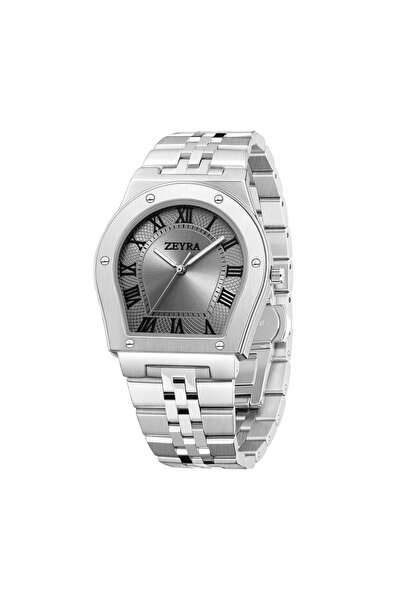 ZEVRA Zeyra Silver Watch with Metal Bracelet and Gray Roman Numeral Dial