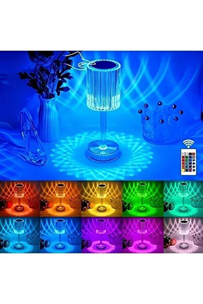 ViViRaSmi 16-Color RGB Rechargeble Crystal Table Lamp – Remote & Touch Contro...