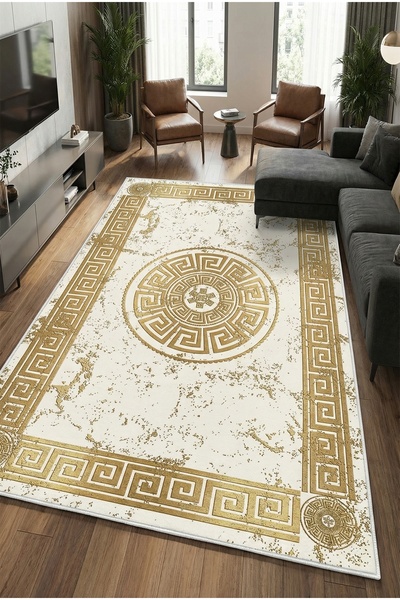 CENTER AVM Gold Halı Salon Halısı 6m2 200x300 Salon Halısı Makinede Yıkanabil...