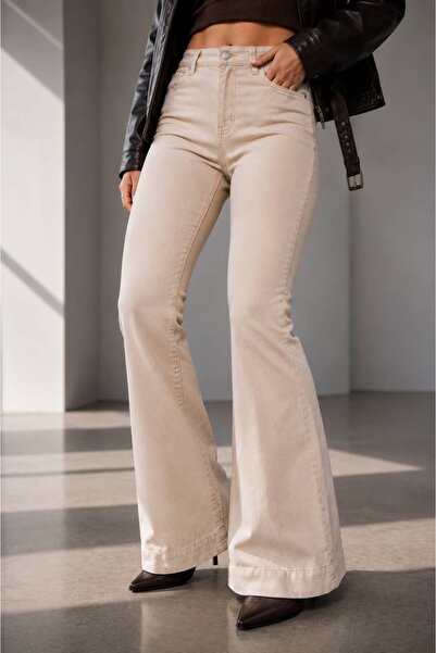 bb butik basic High Waist Spanish Flare Pants Dm3535