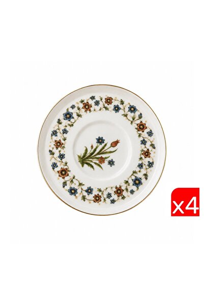 tabakevi Tabak Evi Porcelain Lalezar Gold Gilded Tea Plate 12cm Base Diameter...