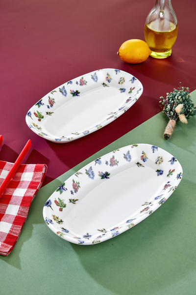 Cooker 2-Pack 24.5 cm Meadow Porcelain Kayak Plate Ckr4787