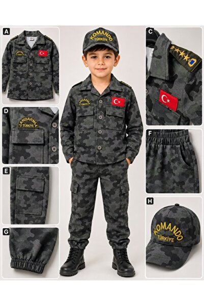 BİONDA KAMUFLAJ ASKER KIYAFETİ 4-10 YAŞ ÇOCUK BOY