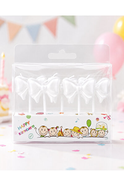 Partifabrik İncibeyazı Fiyonk Mum 5 Adet