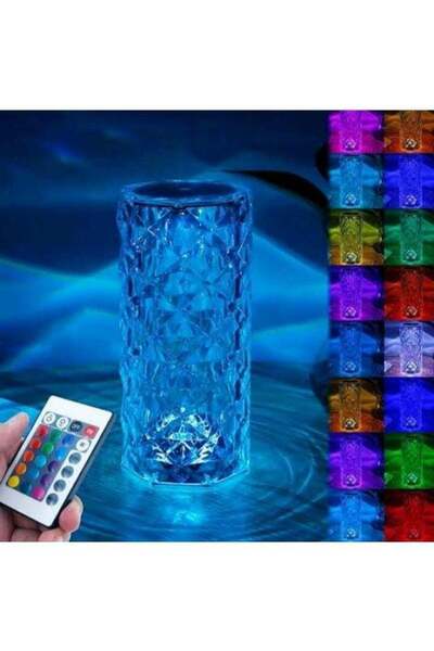 ViViRaSmi 16-Color RGB Rechargeble Crystal Table Lamp – Remote & Touch Contro...