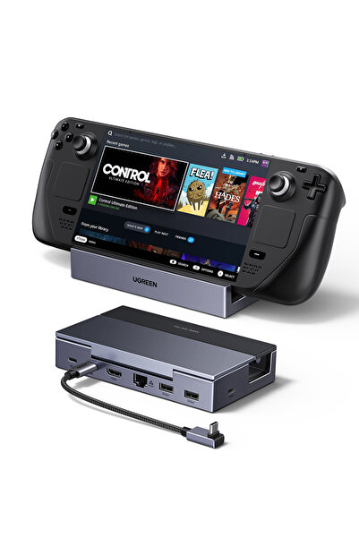 Ugreen 6’sı 1 Arada Steam Deck Dock, 4K 120Hz HDMI 2.1, 100W PD Şarj, USB ve ...