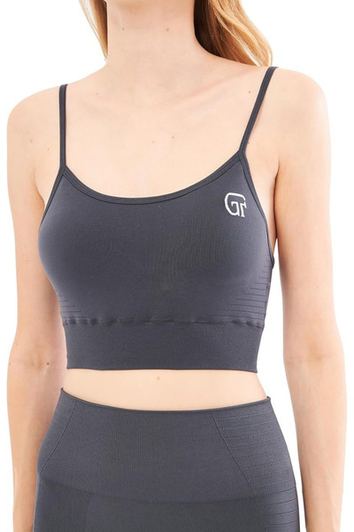 AJ X GF Soft Textured, Flexible Support Yoga, Running, Sports, and Everyday Use Halter Strap Sports Bra Heralin