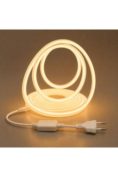 Ledarmy 10 Metre 220V COB Neon LED Şerit 9600 Lümen 100W 3000K Günışığı IP65 ...