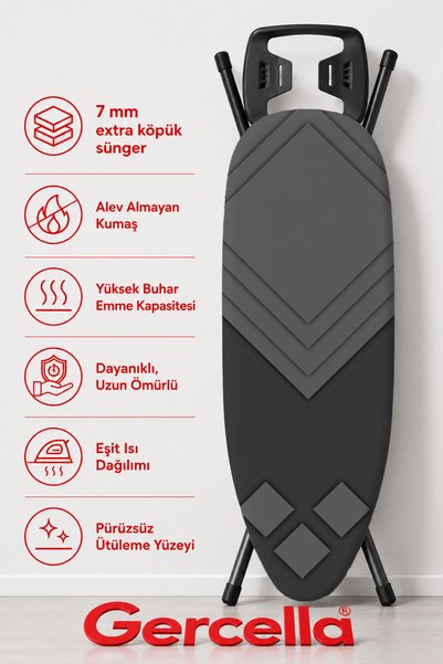 GERCELLA (HEDİYELİ) CLİO ÜTÜ MASASI KILIFI BEZİ ÖRTÜSÜ