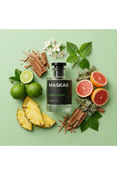 MASKAR PERFUME MASKAR Green Crown Erkek Parfümü – Yazlık Narenciye/Şipre/Odun...