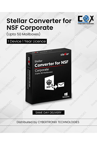 STELLAR Converter for NSF Corporate (Up to 50 Mailboxes) | 1 Device for 1 Yea...