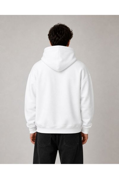 CLIPMAN Unisex 3 iplik Kapşonlu Düz Sade Sweatshirt