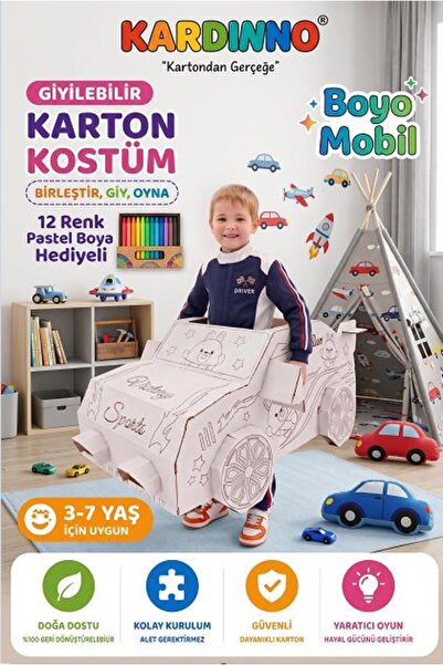 Kardinno Wearable Cardboard Car Costume Boyo Mobile - Children's Car Coloring...