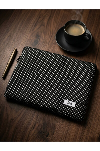 Joli Black and White Polka Dot 13Inch-14Inch Laptop Bag & Briefcase