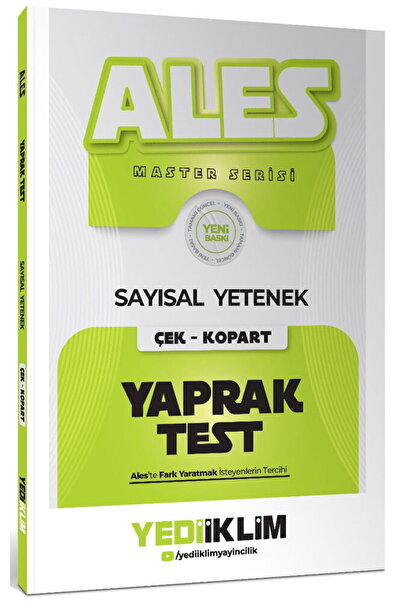 Yediiklim Yayınları 2027 ALES Master Seris Sayısal Yetenek Çek Kopart Yaprak ...