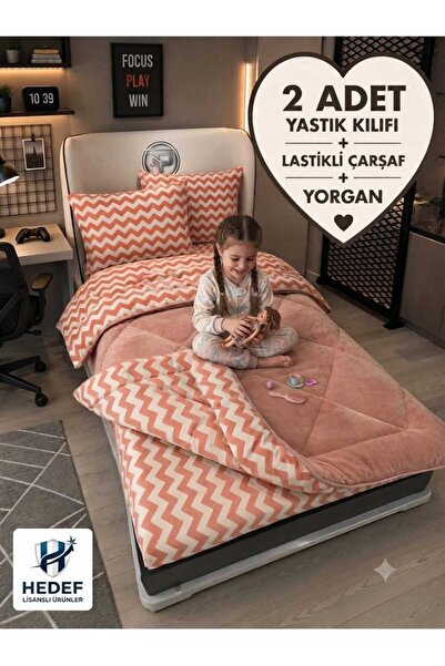 Hedef Lisanslı Ürünler Pufidik Çift Taraflı Welsoft Uyku Seti Tek Kişilik (4 ...