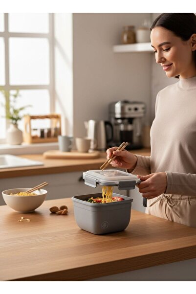HOLLYHOME Microwave Noodle Cup, Leak-Proof Microwave Storage Container with H...
