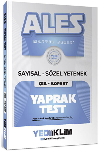 Yediiklim Yayınları 2027 ALES Master Seris Sayısal Sözel Yetenek Çek Kopart Y...
