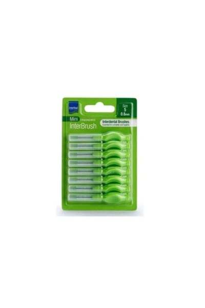 ERGONOMIC InterBrush Mini Interdental Brushes, 0.80mm, Green, Size 5, 8 Count