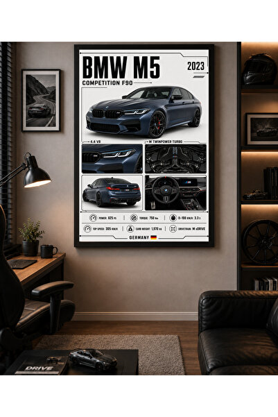 Miutic Print Studio Tablou decorativ auto BMW M5 Competition F90 2023, Tablou...