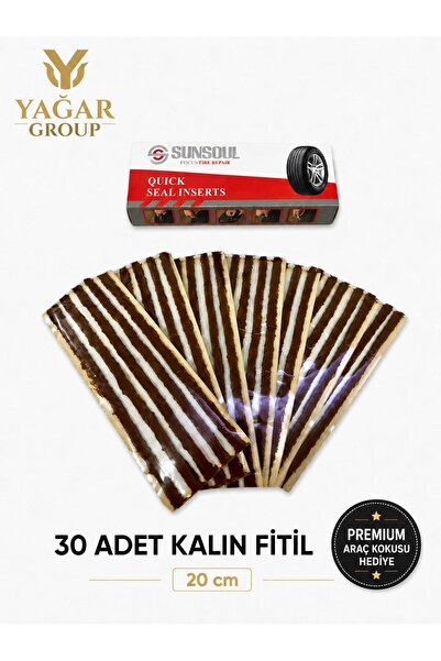 YAĞAR GROUP SUNSOUL Premium Oto Lastik Tamir Fitili Kutulu 30 Adet 20 Cm oto ...