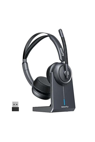nearity EP320 Wireless Headset - ENC Noise-Canceling Mic, USB Dongle, Long Ba...