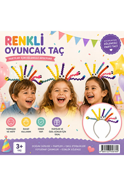 Partifabrik Colorful Plush Funny Party Crown Children's Crown