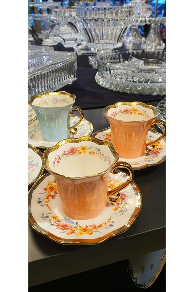 ROY KING Virginie Set of 6 Mixed Coffee Cups 3 Colors