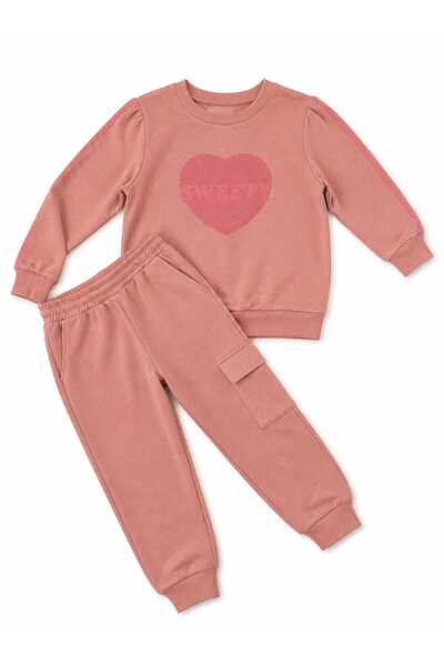 Nazar Bebe Compleu fete 2 piese roz Sweety,bluză și pantaloni cargo