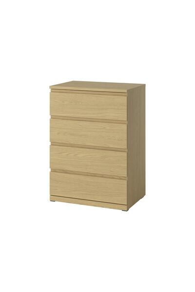 IKEA Modern Kahverengi 4 Çekmeceli Şifonyer 70x50x98 cm - Yatak Odası Dolabı