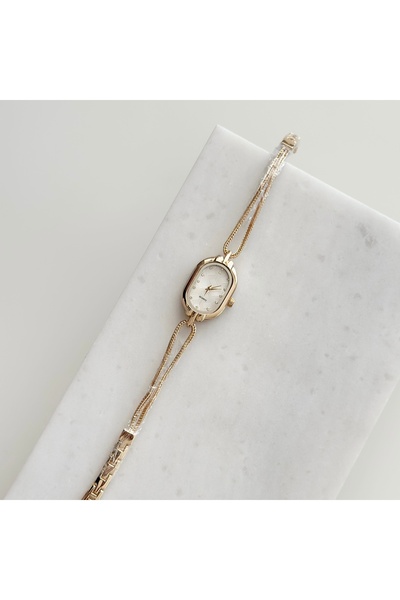 Vesce Atelier Celle Gold Saat Beyaz