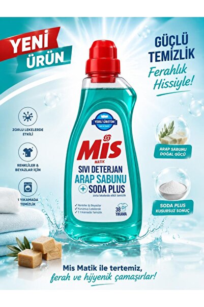 ARAP SABUNU Ve SODA ETKİLİ Sıvı Çamaşır Deterjanı 3 X ADET