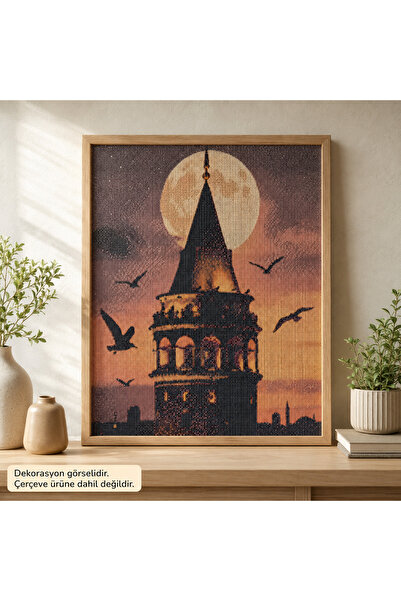 Galata Kulesi Elmas Boyama Tablo Kiti – 40×50 cm