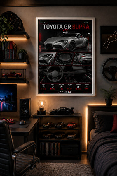 Miutic Print Studio Tablou decorativ auto Toyota GR Supra A90 2023, Tablou te...