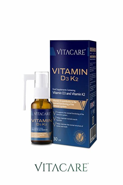 Vitacare D3+K2 30 ML- 1000 Iu D3 Vitamini, 25 Mcg K2 Vitamini 207 Puf
