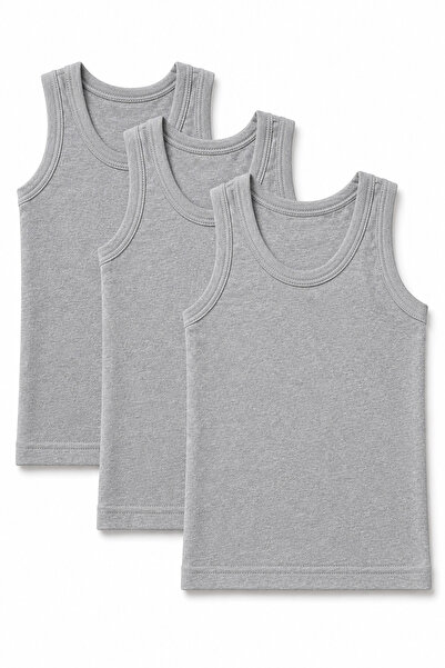 westicgiyim Children's 3-Piece Undershirt 100% Cotton Black White Gray Soft B...