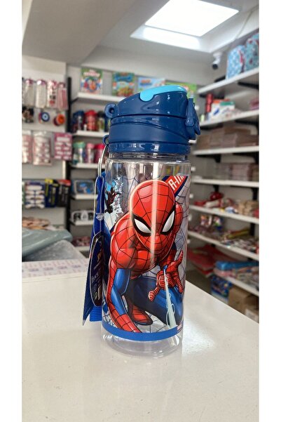 Colore SPİDER MAN ERKEK ÇOCUK PİPETLİ-ASKILI PLASİK MATARA /ÖRÜMCEK ADAM MATARA