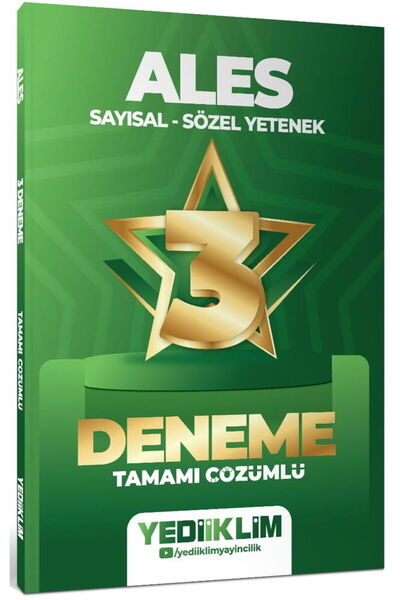 Yediiklim Yayınları 2027 ALES Sayısal Sözel Yetenek Tamamı Çözümlü 3 Yıldız D...